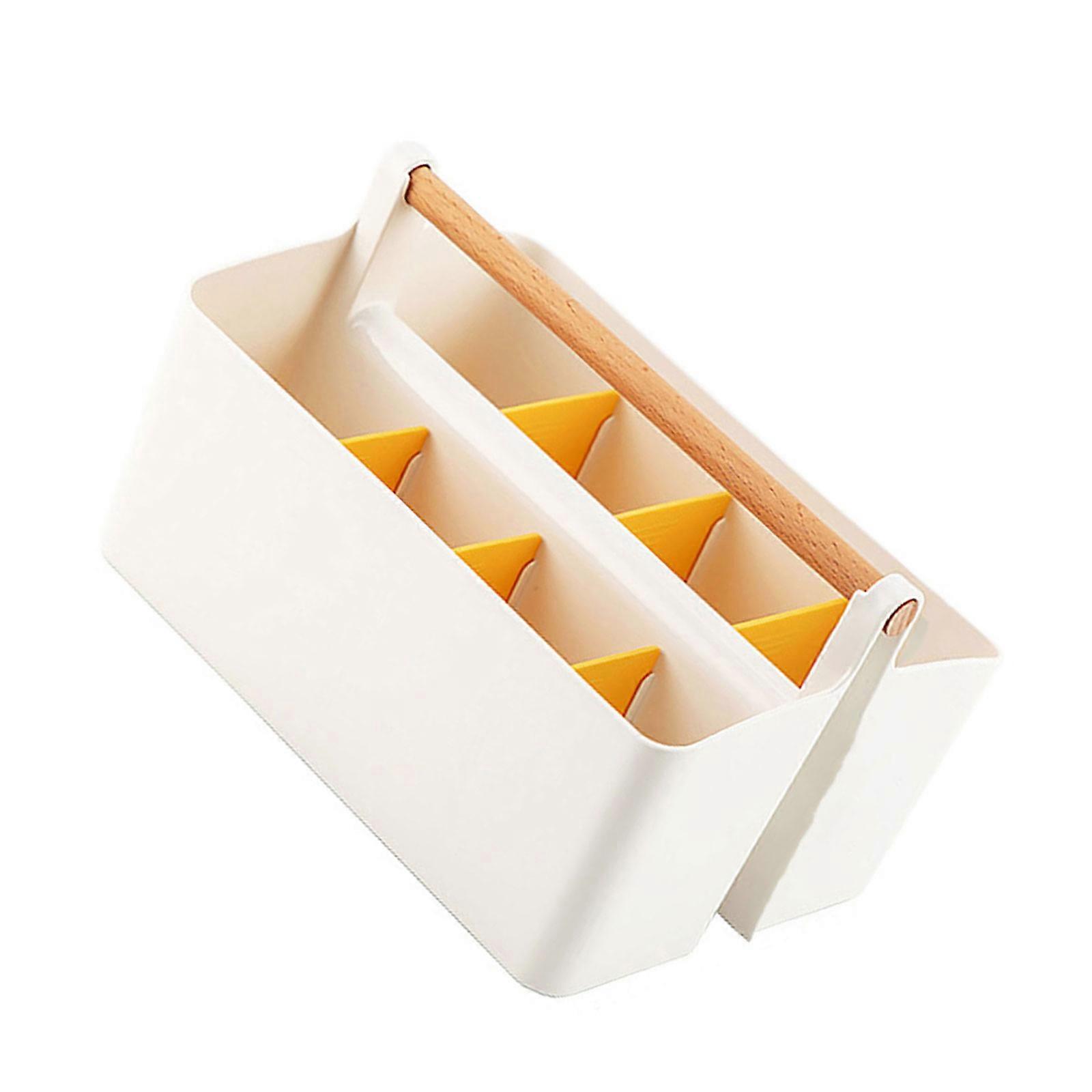 Efficient Table Storage Holder Desk Tray Creative Simple Desk Oganizer Case for Students and Professionals Yellow