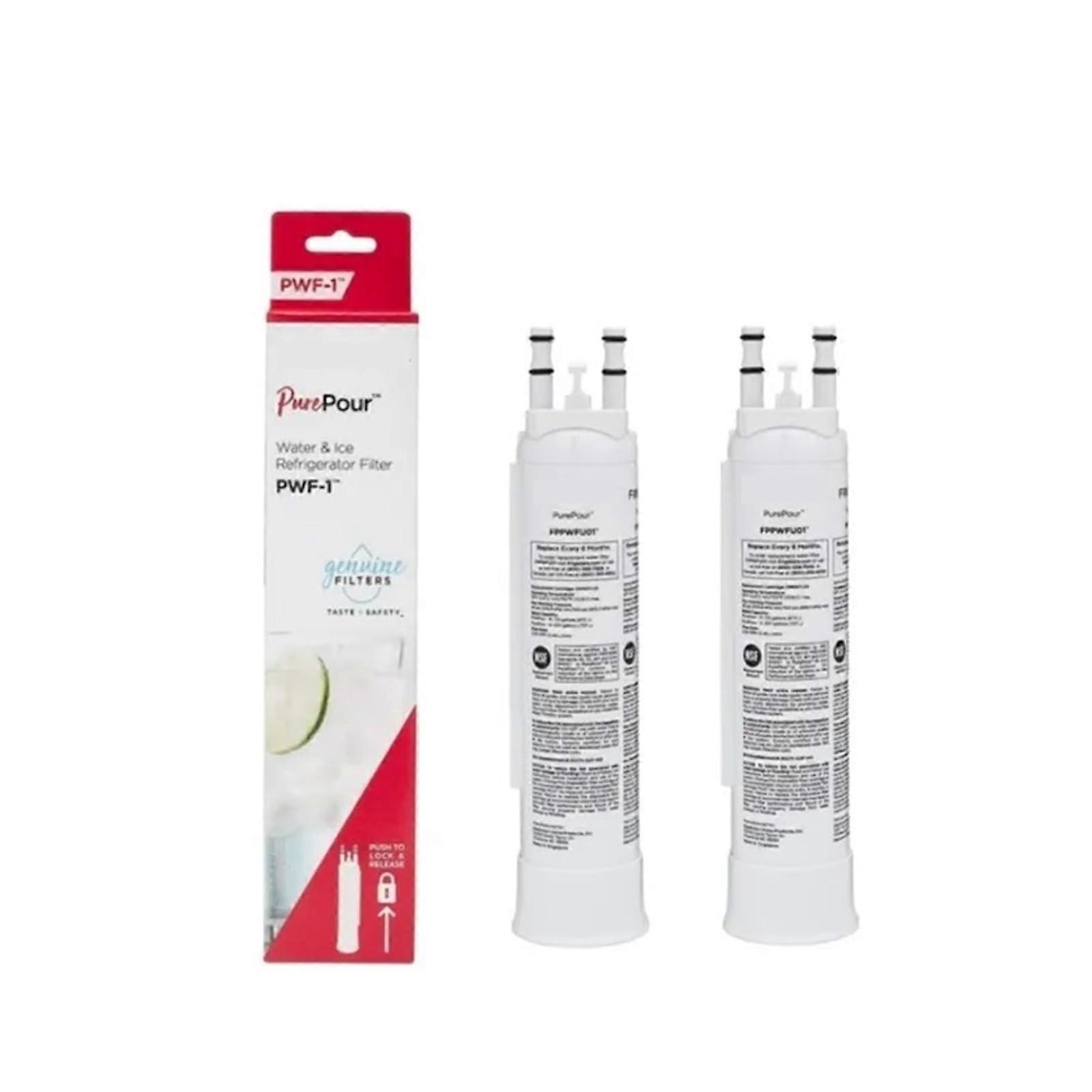Replacement Refrigerator Water Filter FPPWFU01, Compatible with PWF1 (FPPWLU01), Compatible with Frigidaire, Pure Pour, Ultra II (PAULTRA2). (2pcs)