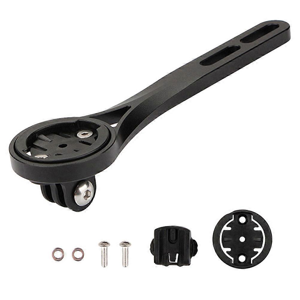 Bike Computer Bracket with Camera Mount Holder Lightweight Stopwatch Support for Mountain Road Bikes Black