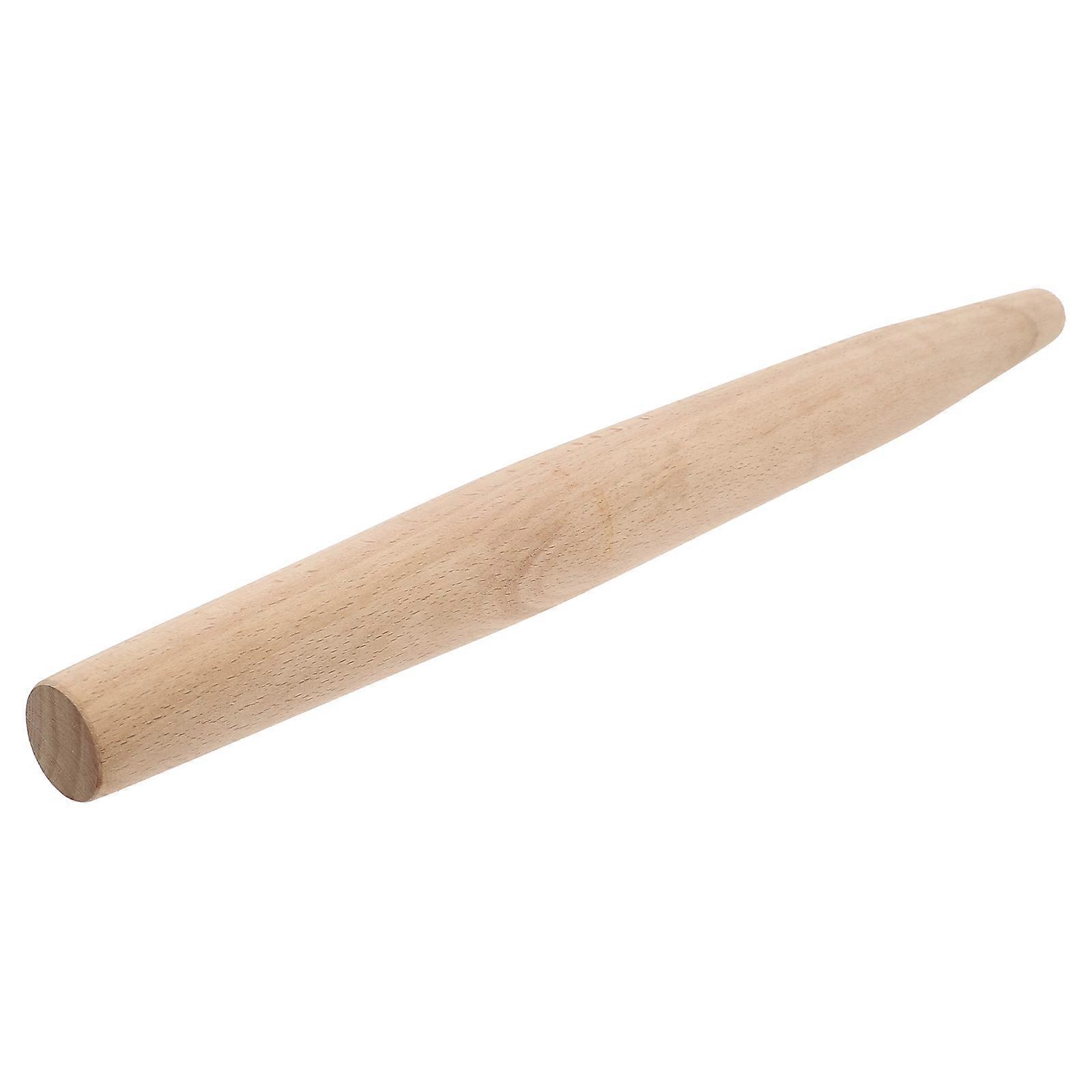 Wooden Rolling Pin for Kitchen Use Made of Composite Material Beige Tapered .2 Inches
