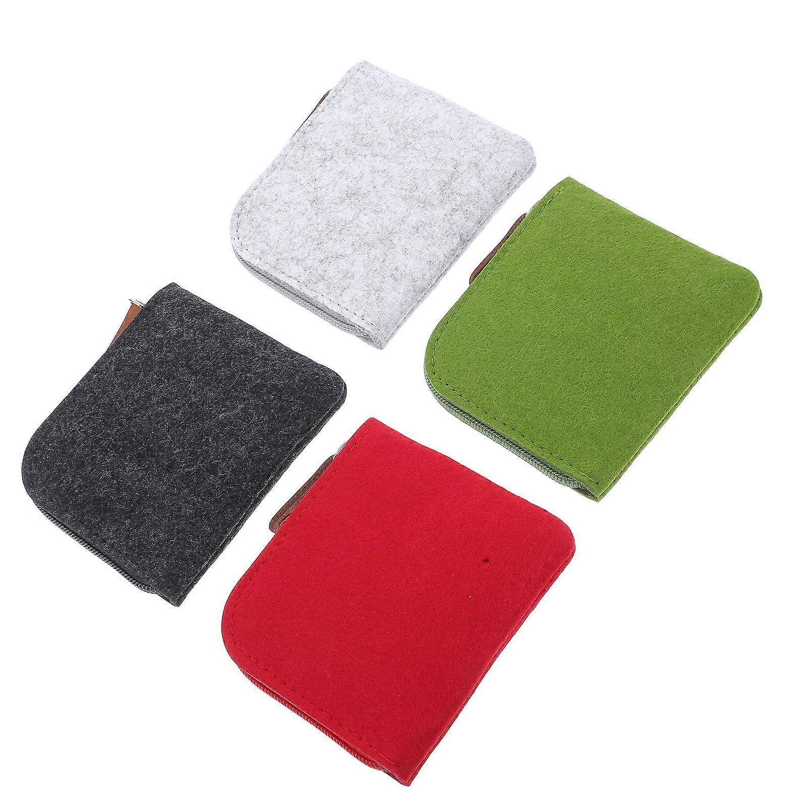 Childrens Mini Wallet Flet Coin Purse Simple Mini Wallet For Kids School Light Grey 4Set