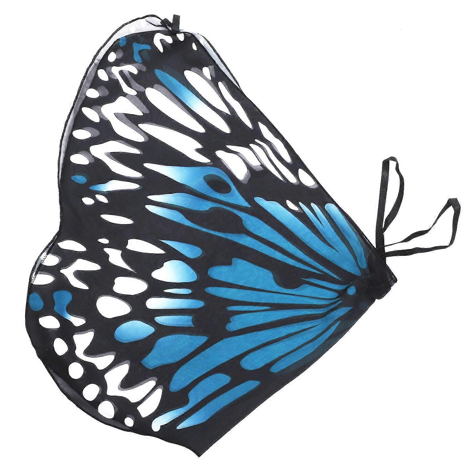 Soft Gradient Butterflies Wing Shawl Cape for Dance, Halloween, Cosplay & Performance Events