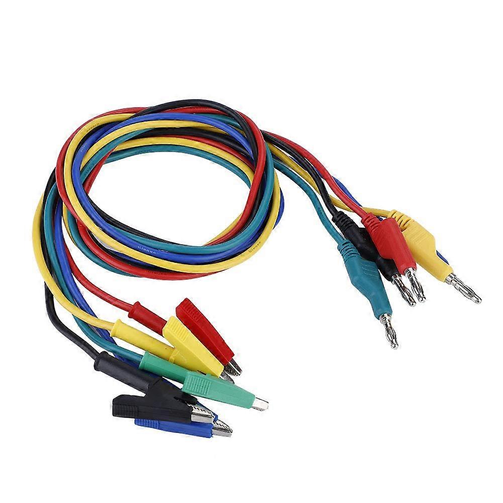 Banana Crocodile Clip Cable, 5pcs P1037 1m Test Leads with 5 Electro Tests, Electronic Component, Versatile Use, Safe Design
