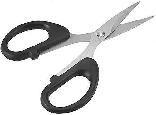 XYWHPGV 123 mm Approx. 5 Inch Stainless Steel Scissors for Cutting in the Office at Home, Straight Black Handle (6c4ff afb52 52ca0 7debf a0f6a 3cf9a)