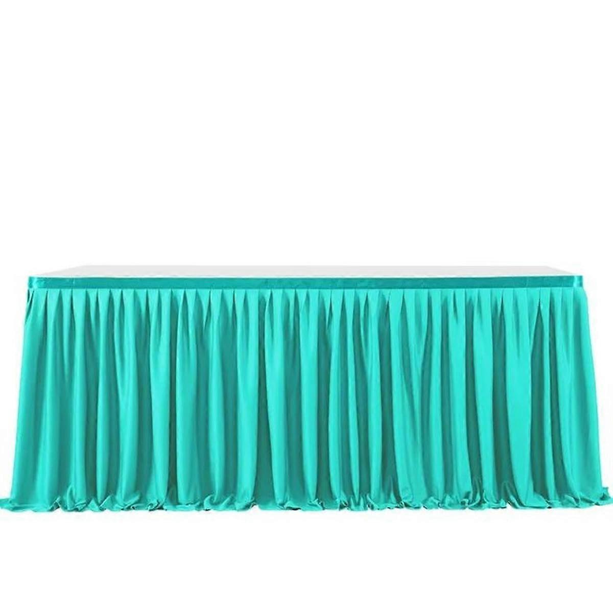 Peacock Blue Tulle Table Skirt 6ft for Birthday Parties, Weddings, Conferences, 183cm L x 78cm H Elegant Dessert Table Decoration
