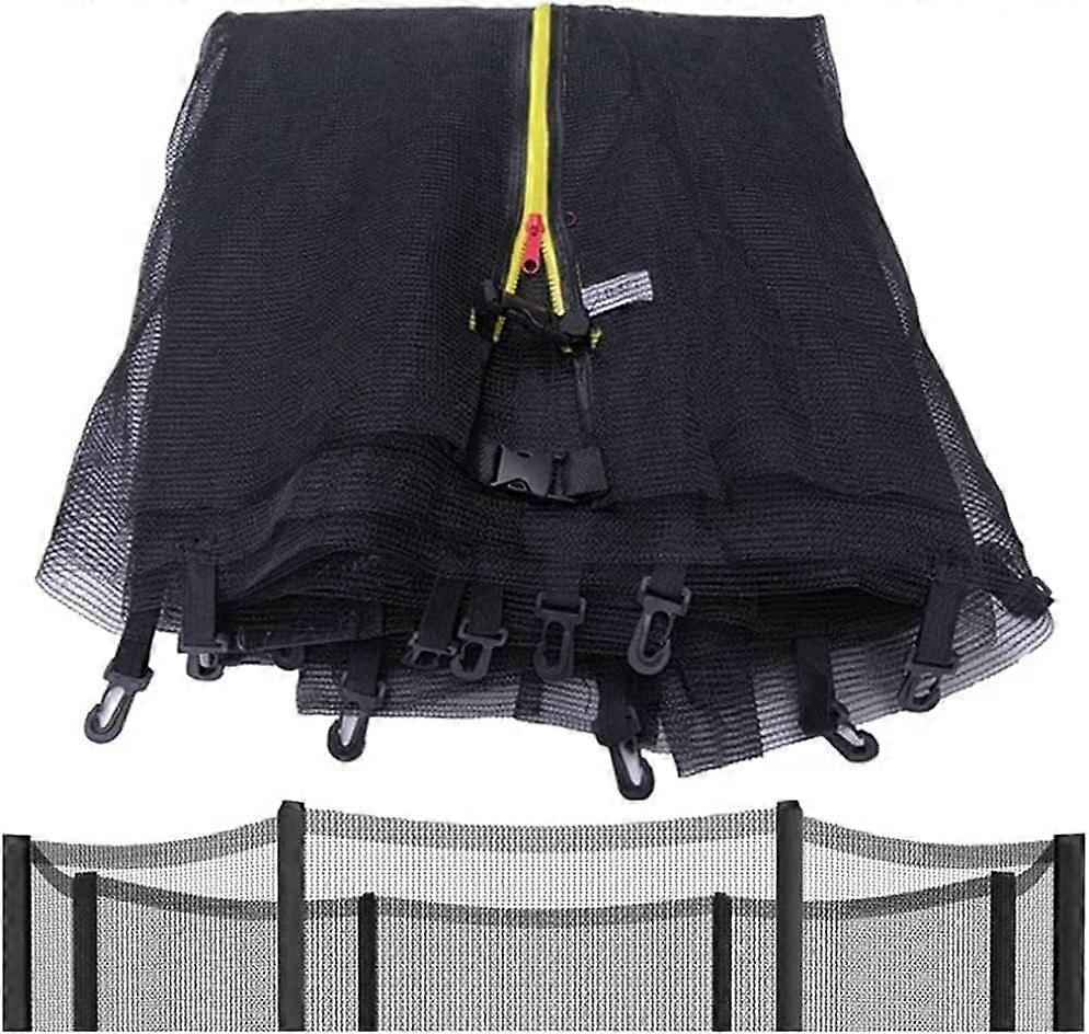 Replacement Safety Net for 6ft 8ft 10ft 12ft 14ft 16ft Trampolines, UVResistant and TearProof. Black 16FT 12 Pole 4.88M
