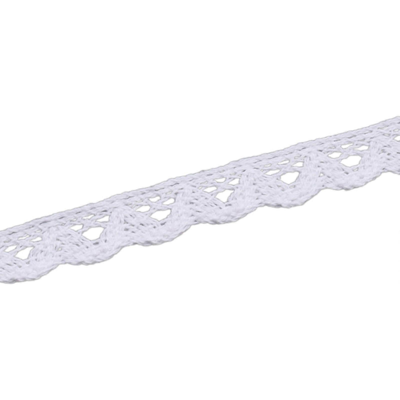 Multipurpose Handmade Lace Ribbon 1.5Inch Width Practical Cotton Materials for Crafting and Textile Projects  White