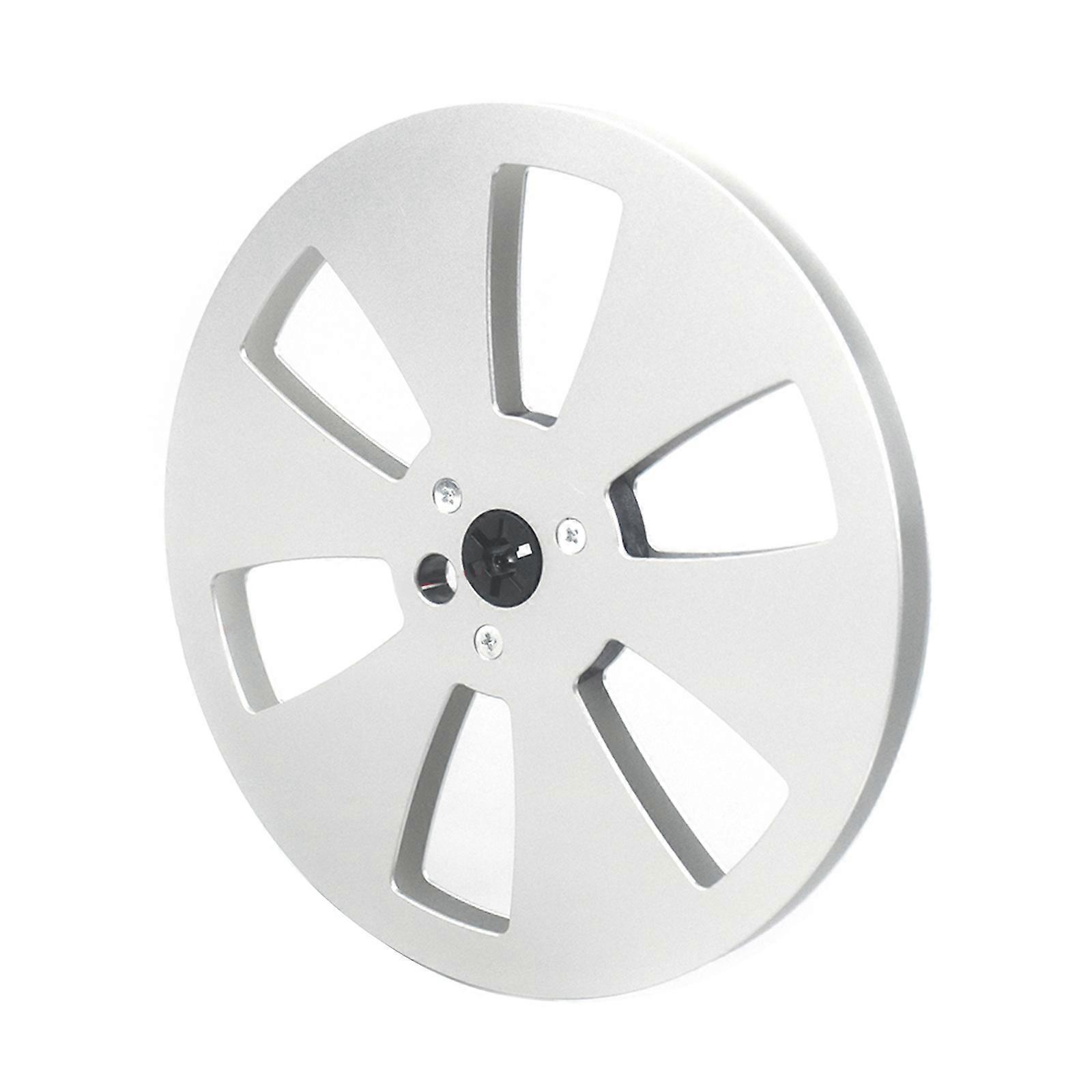 Aluminum Alloy 1/4inch 7inch Empty Reel for Reel to Reel Tape Recorders 6 Hole Takeup Reel for Open Reel Sound Deck Silver