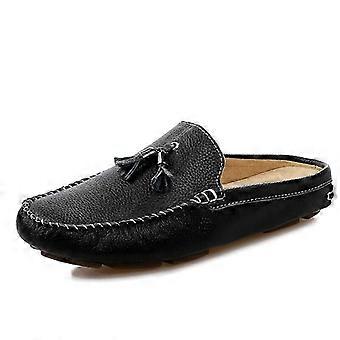 Tøfler menn Dusker Leiligheter Muldyr Loafers Slip På gummi Driving Casual Sko