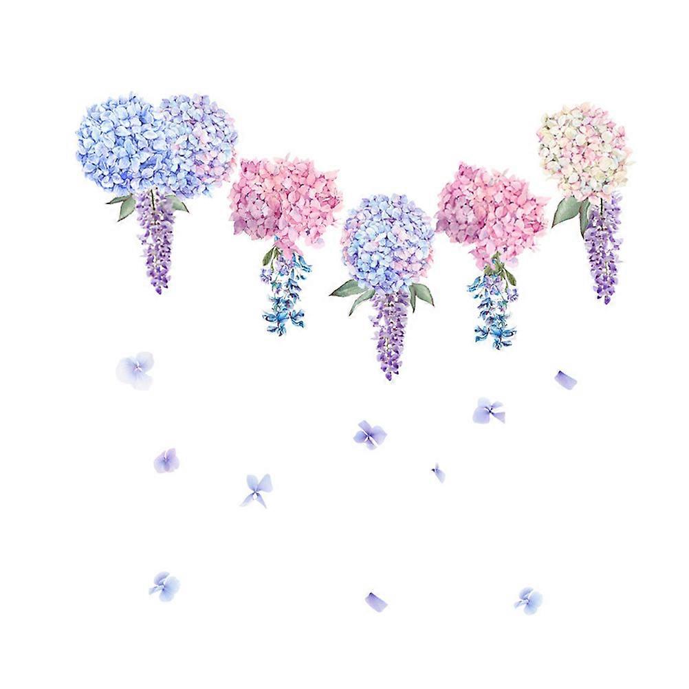 ملصقات الحائط الإبداعية الأرجواني الخزامى زهرة الكرة ملصق حائط دائم PVC تفتيح الغرفة 1 مجموعة