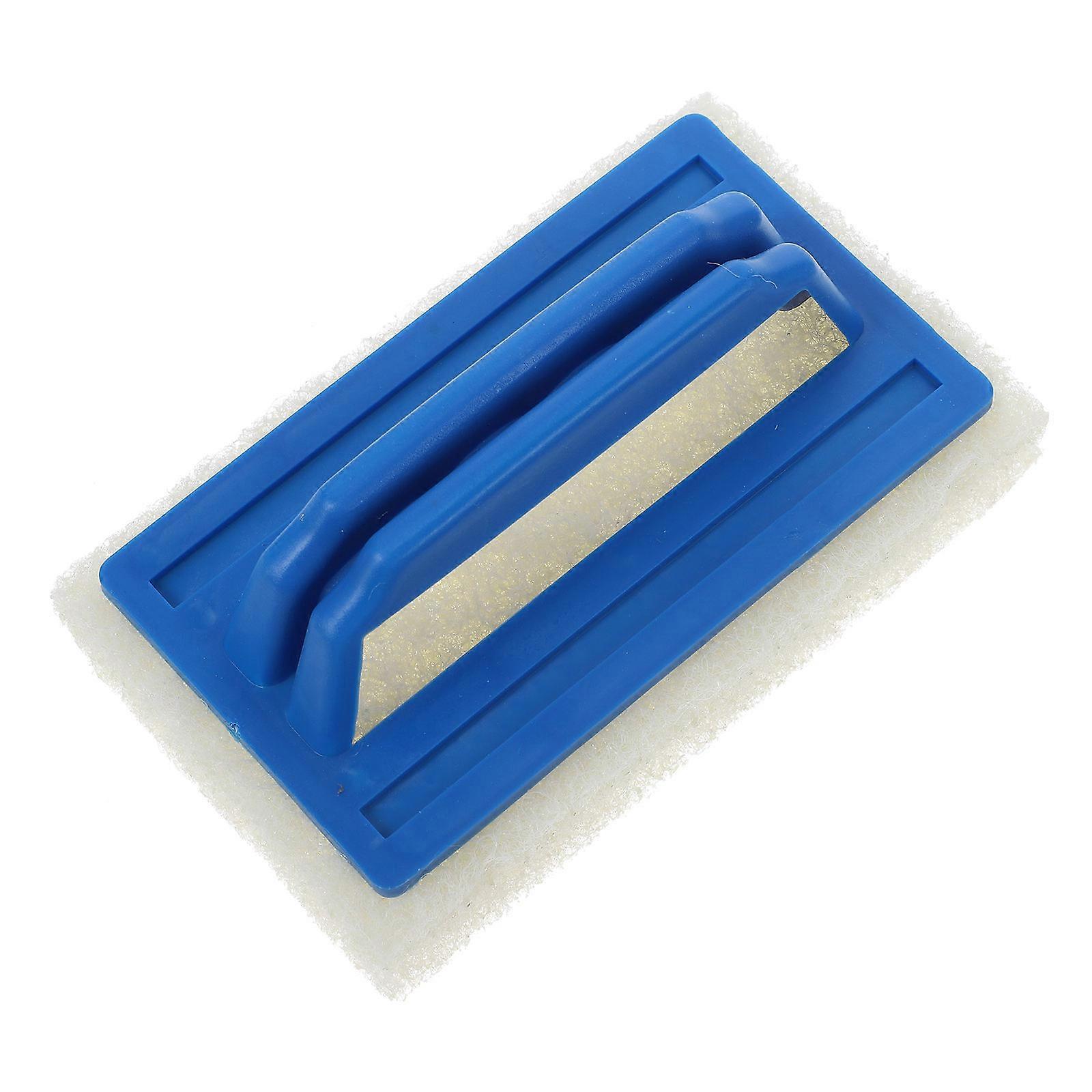 Swimming Pool Cleaning Brush for Maintenance Workers Nonwoven Fabric Blue 14.5x8.5x4.5cm Wall and Bottom Cleaning 1PC