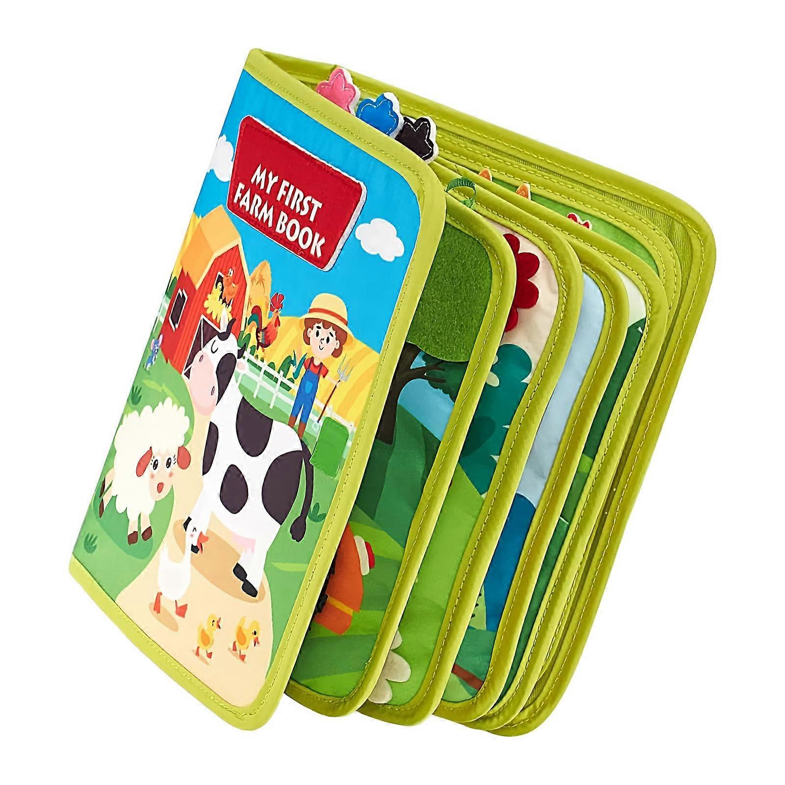 Busy Toy 3D Farm Scene Activity Book For Kids - Fine Motor Skills For Preschoolers, On-The-Go And At Home