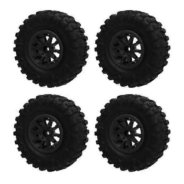 4pcs 2.2 inch RC Crawler Tires with Nylon Triangle Hubs RC Car Tires for Axial SCX10 90046 for Traxxas for Redcat GEN8 Black