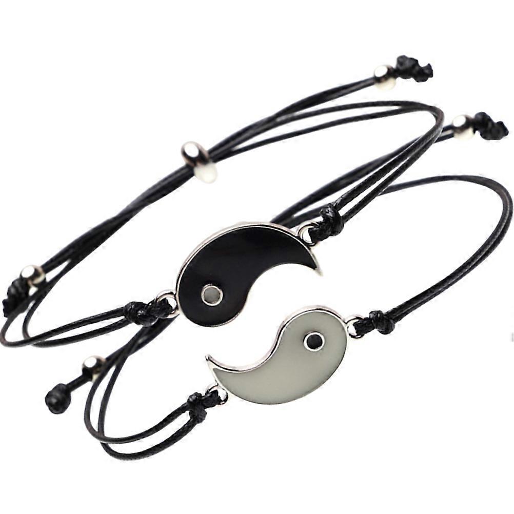 Adjustable Glow in the Dark Couple Bracelets, Durable Unique Design Matching Jewelry for Wearers
