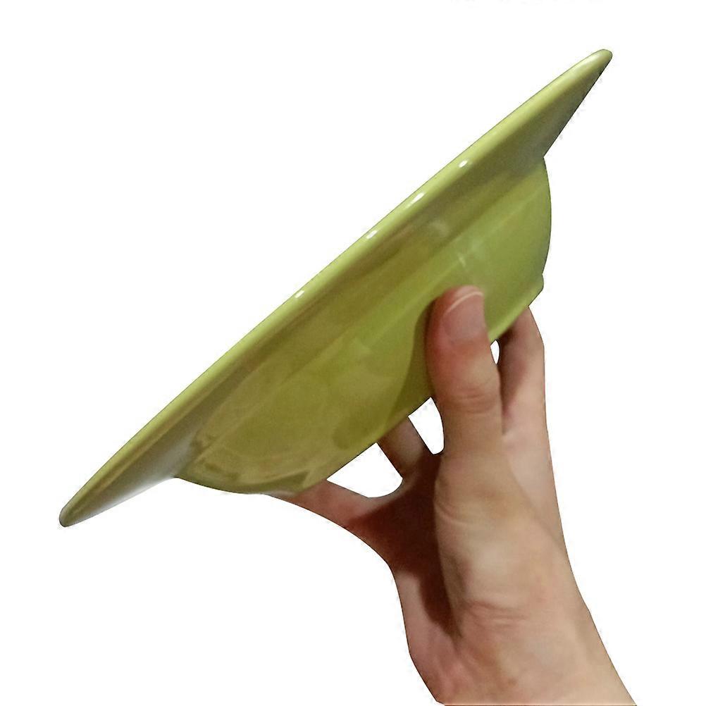 Green Ceramic Dinner Plate for Storage Use with Elegant Design and Craftsmanship 10.5 inches