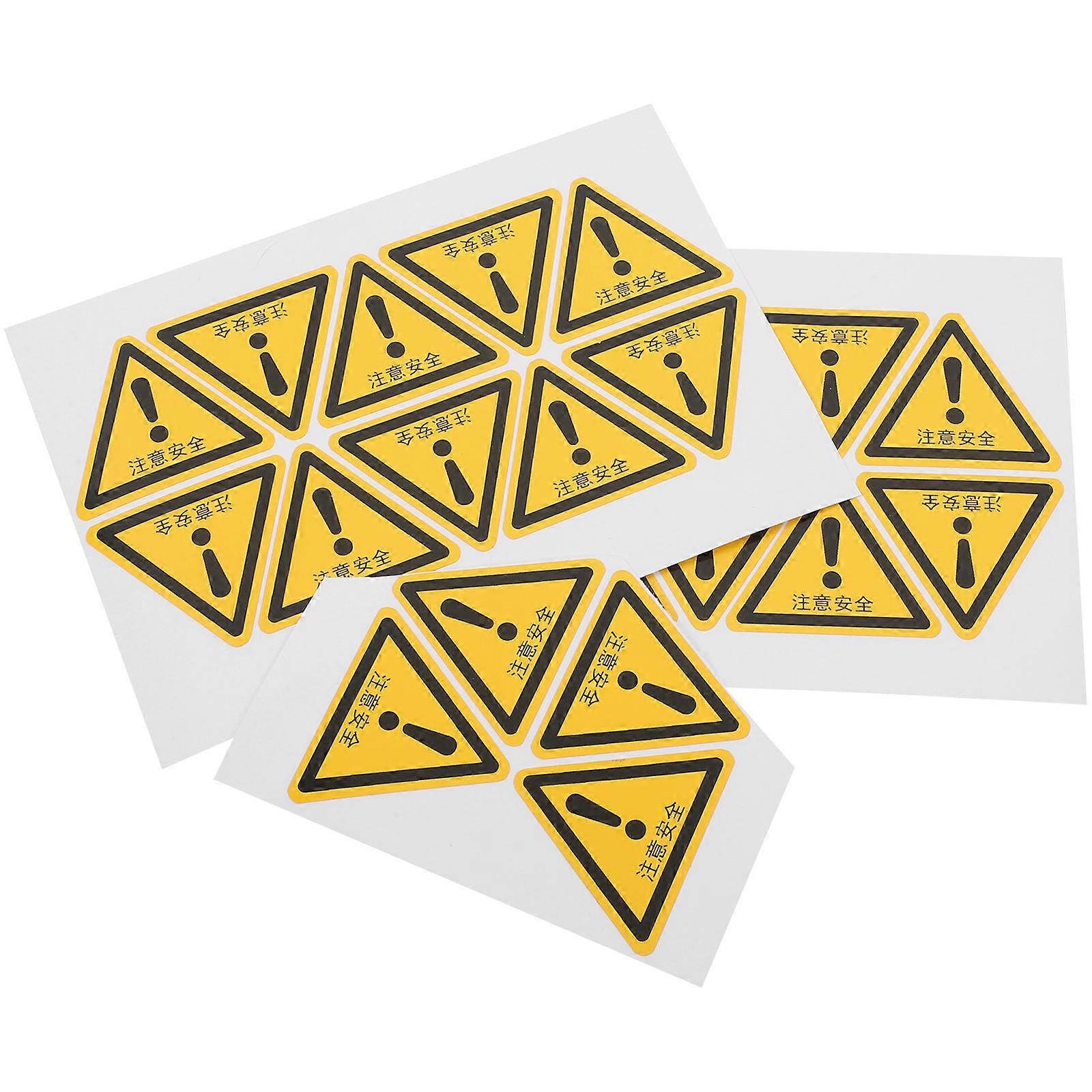24pcs Safety Warning Sign Stickers   Highly Visible Caution Decals for Machinery & Work Areas   Easy to Apply Bright Colored Labels for Enhanced