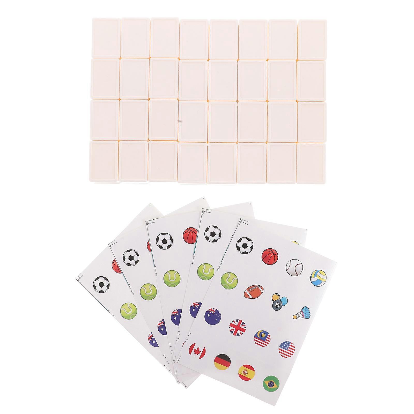 Sticker Fun Plastic and Paper Game Set for Playing Assorted Color 65 Tiles 30mm