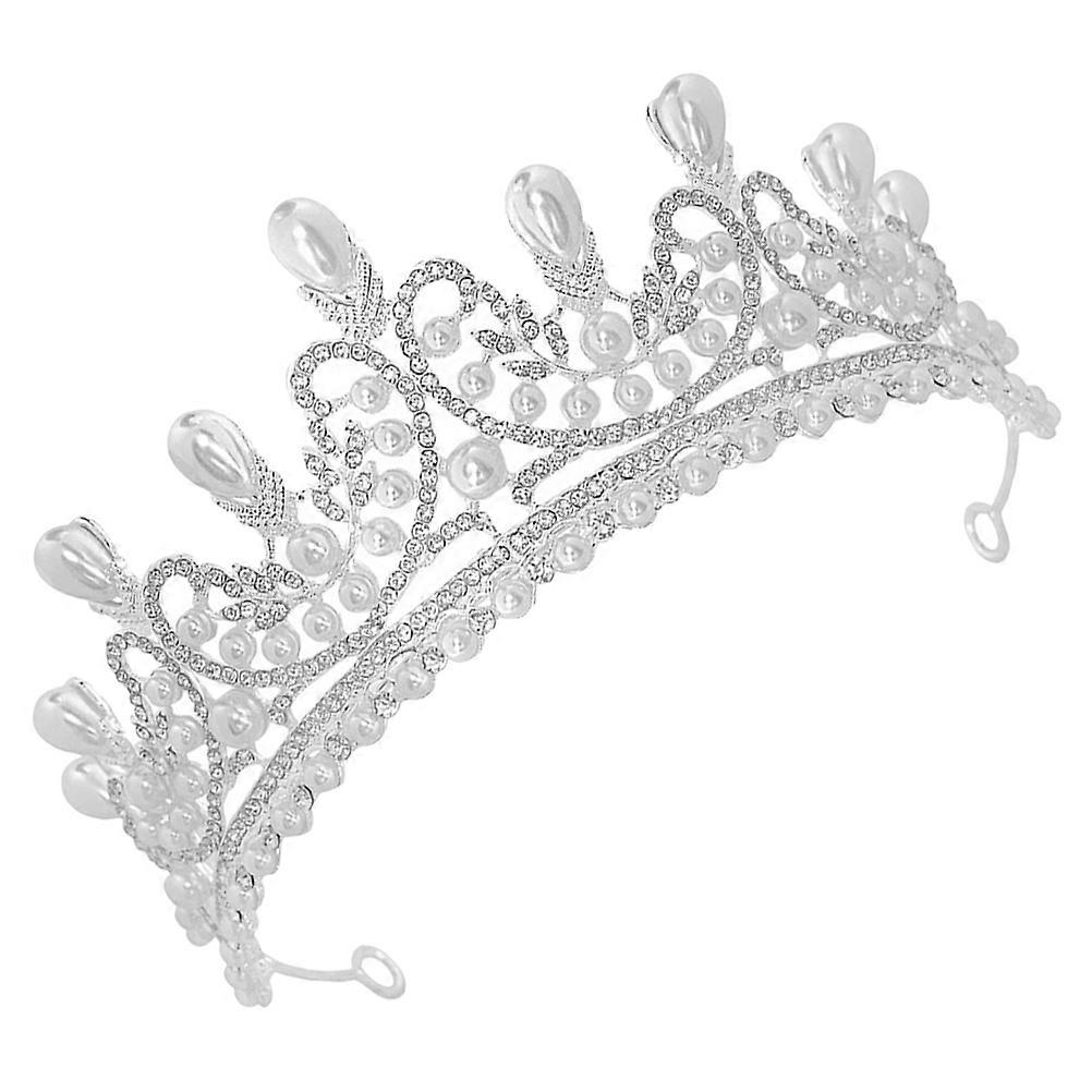 Sparkling Pearl & Rhinestone Tiara for Women – Elegant Headband for Weddings, Birthdays, and Parties – Bridal Accessories for Ladies