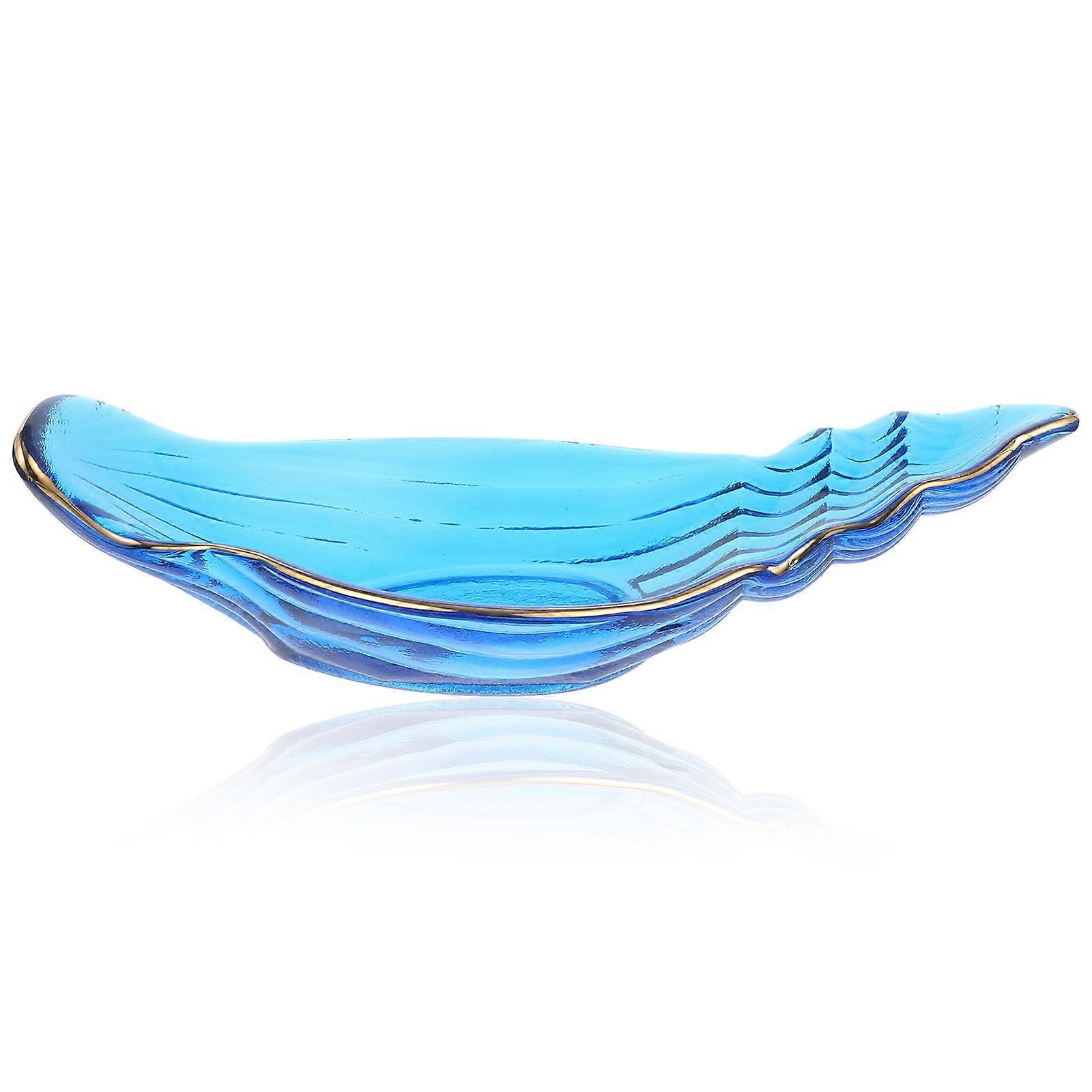 Creative Ocean Theme Dish 1 Set Conch Shaped Glass Plate for Party Food Catering and Snack Tray