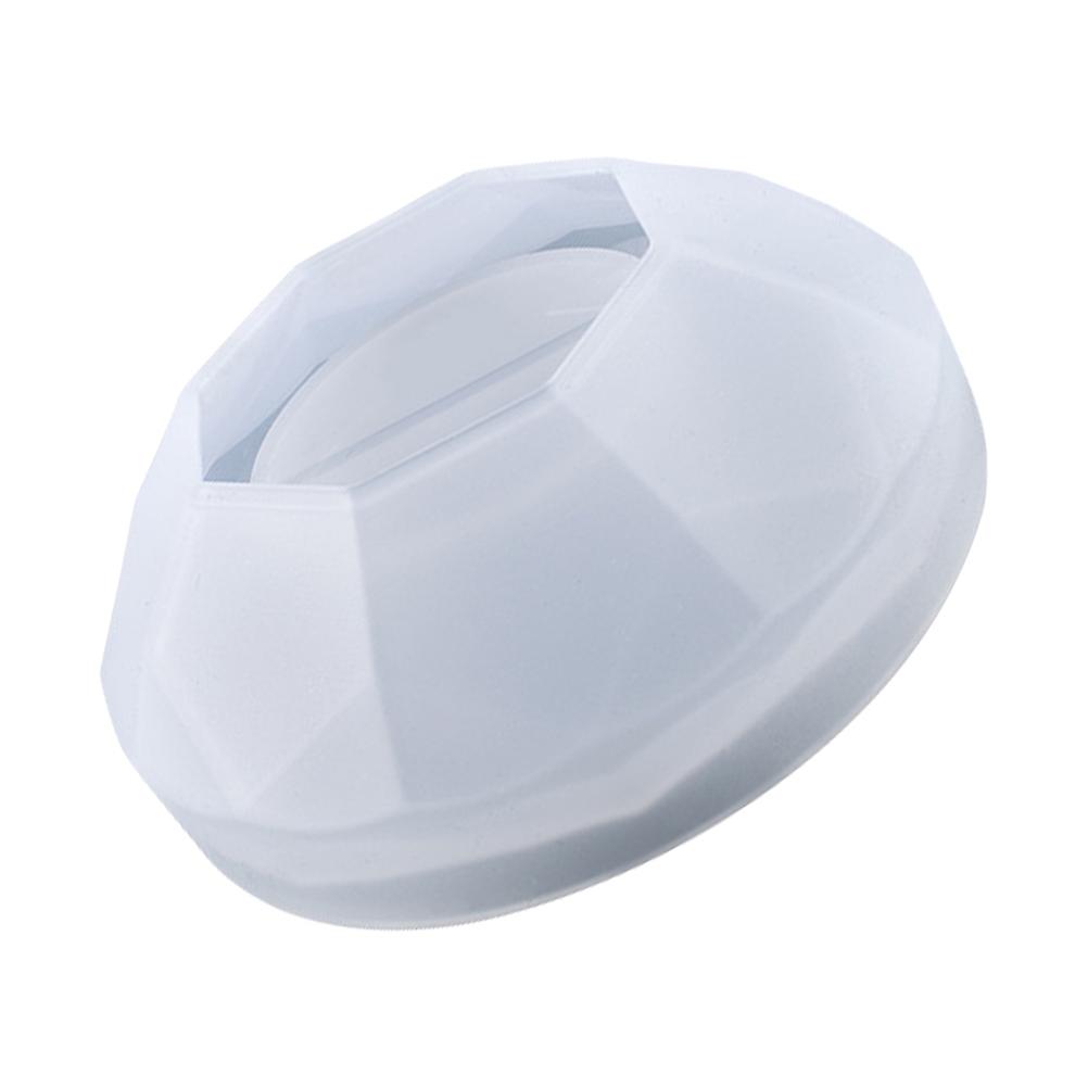 Diamond Shaped Candlestick Epoxy Casting Mold Silicone White for DIY Use with Easy Cleaning