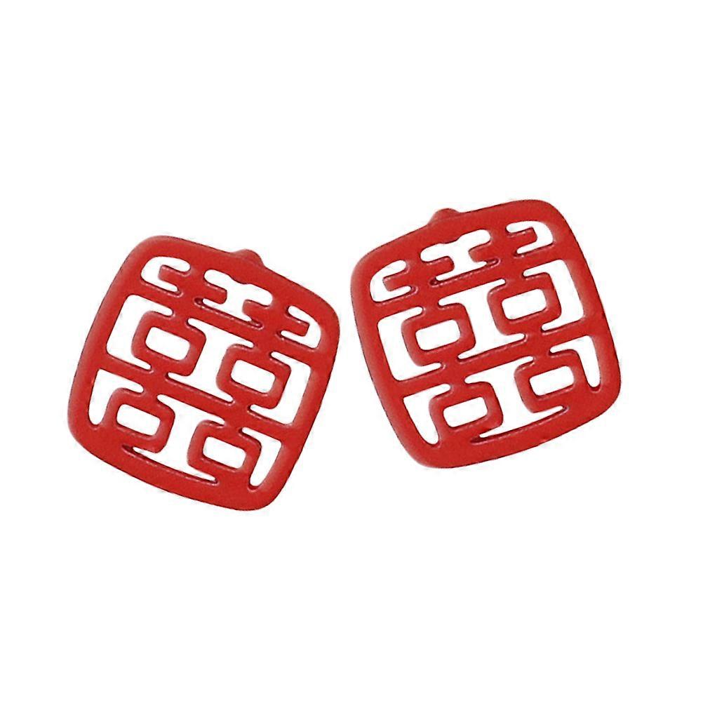 Festive New Year Studs Suitable For Weddings And Parties Accentuating Women Bride Style With Round Shape 1 Pair