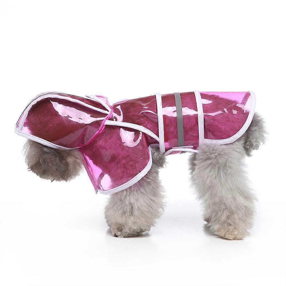 Reflective Hooded Raincoat for Large Dogs – Comfortable Elastic Design with Rosy Safety Strip
