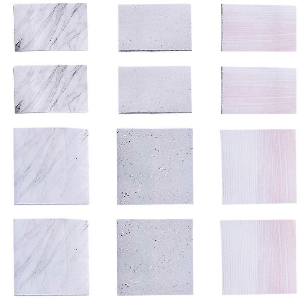 Square Message Notes Pad 12Pcs Grey Paper Material Versatile For Note-taking Reminders Ideal For Students Teachers