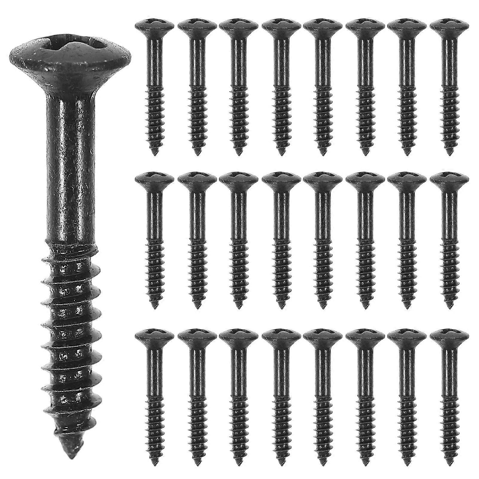 Black Guitar Pickup Ring Mounting Screws for Fixation 40Pcs Pack