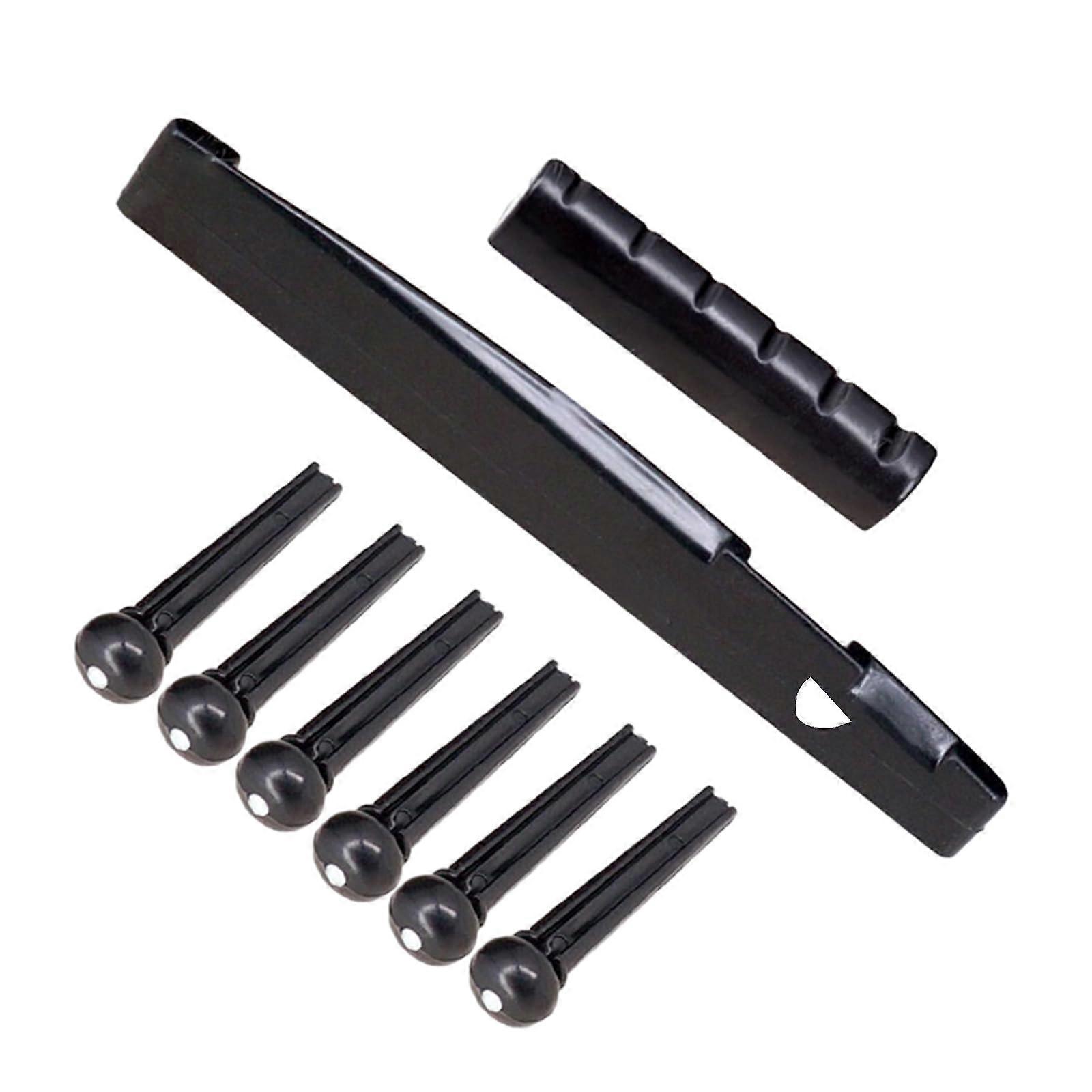 6string guitar bridge pins, saddle nut acoustic string holder ABS guitar accessories for 6string style replacement