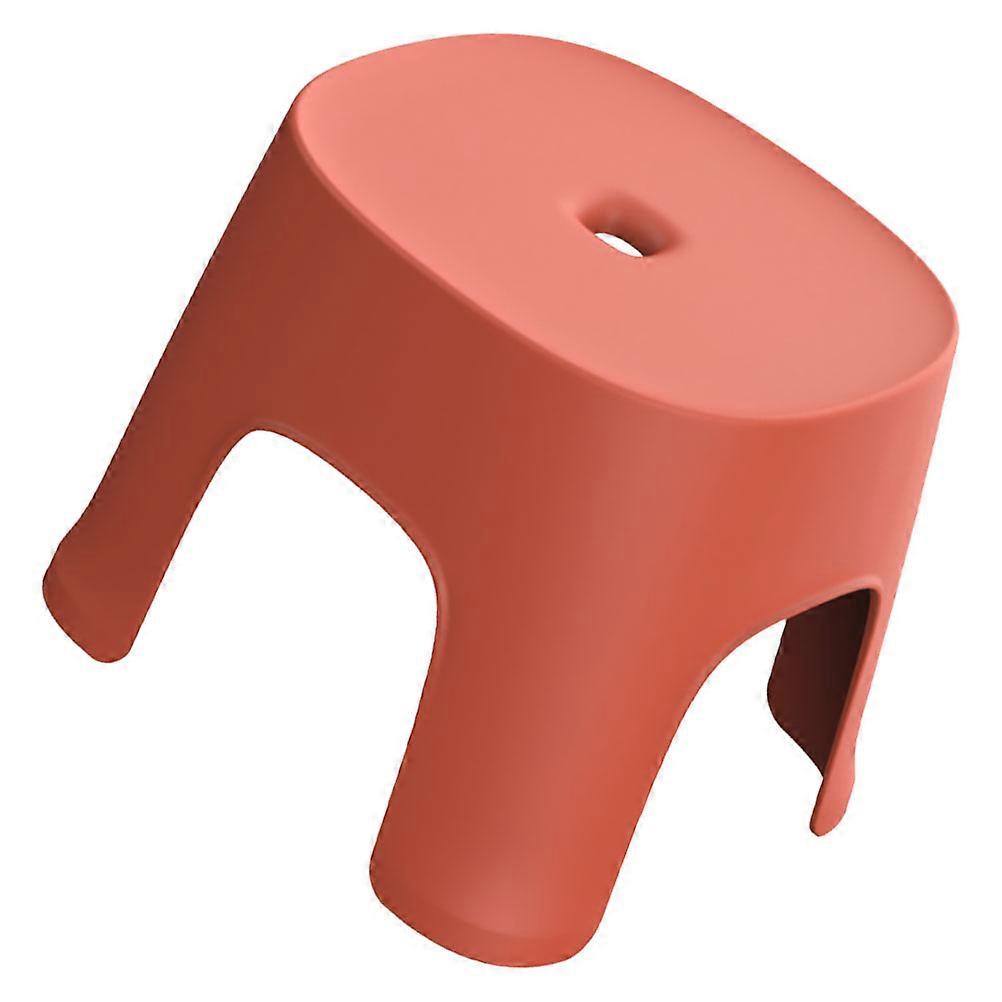 Lightweight Multi Use Small Plastic Stool with Non Slip Feet for Bathroom, Kitchen & Home – Compact Red Step Stool for Easy Seating