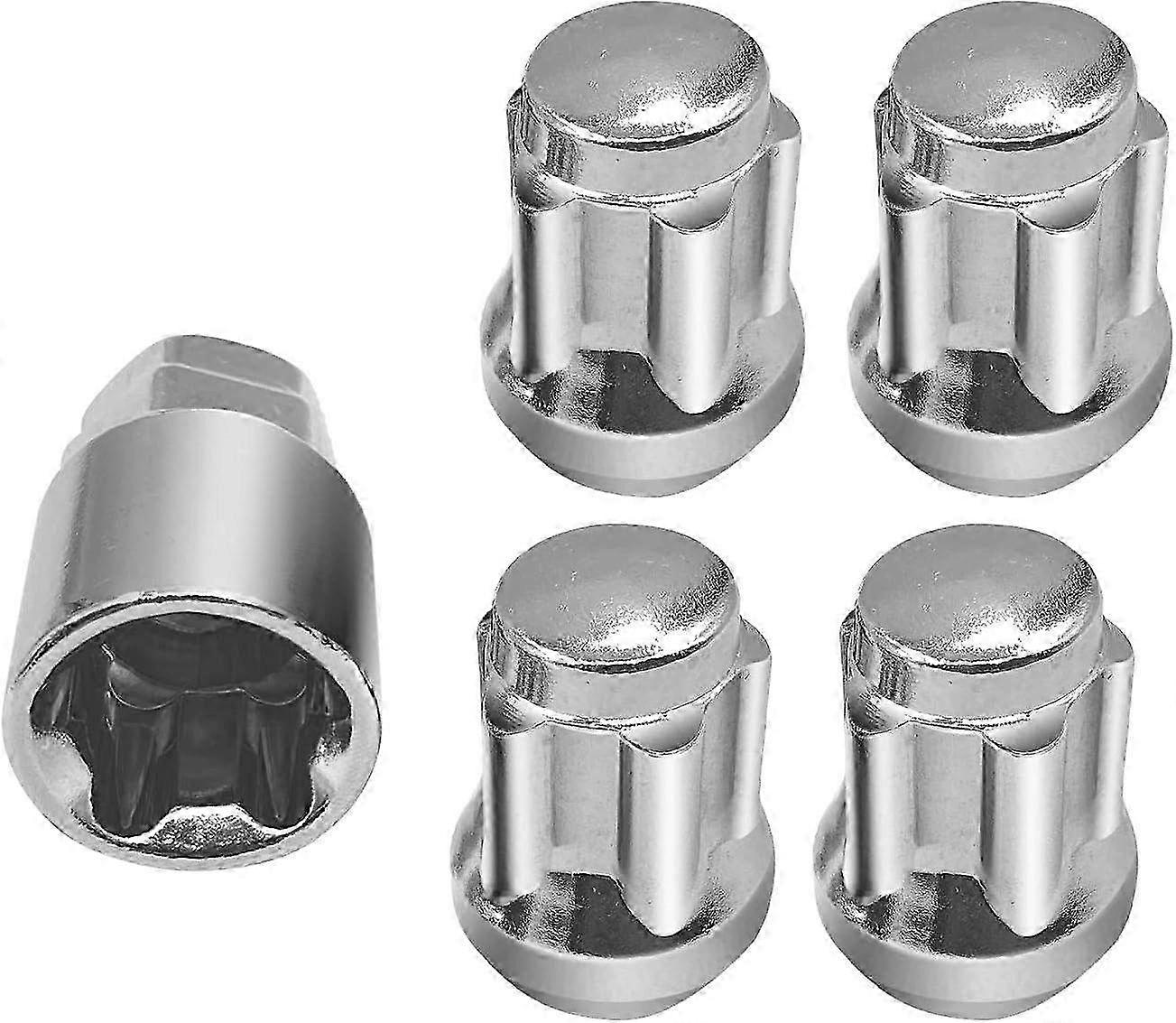 Chrome Cone Seat Wheel Lock Set of 4 with Key - Anti-Theft M14 x 1.5 Thread Size Wheel Locks for Enhanced Security