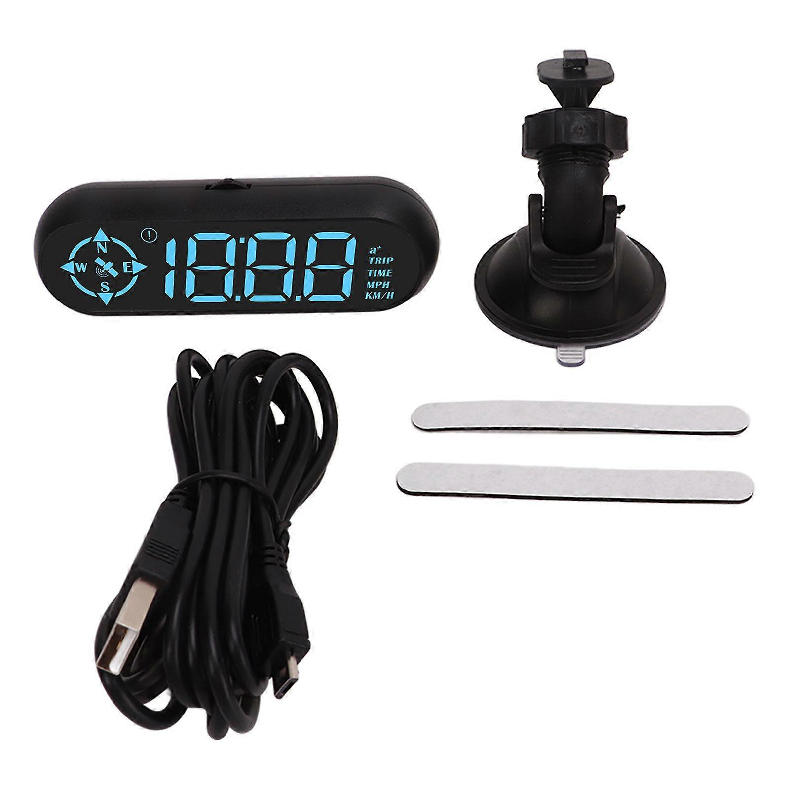 Universal car HUD display with GPS speedometer odometer compass