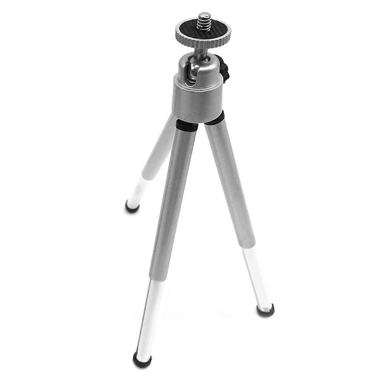 Mini Flexible Aluminum Alloy Projector Tripod Stand Silver 13.5cm