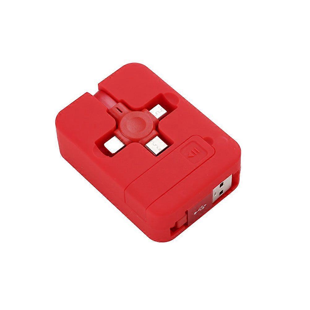 phone stand with retractable charging cable 3 in 1