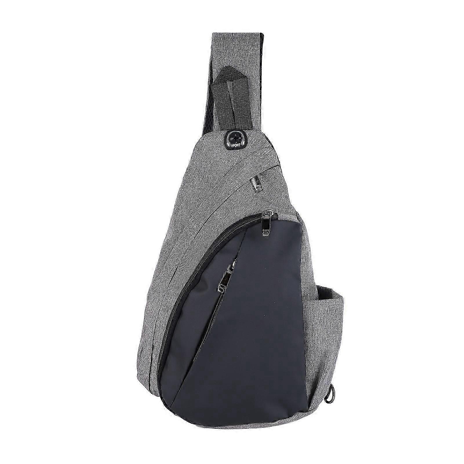 Adjustable Breathable Waterproof Large Capacity Single Strap Backpack for Outdoor Travel School,Gray Droplet Shape