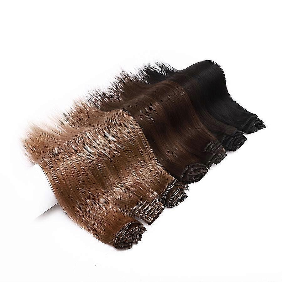 8pcs Clip di Spessore In Estensioni Dei Capelli Umani Invisibile Per Volume E Lunghezza