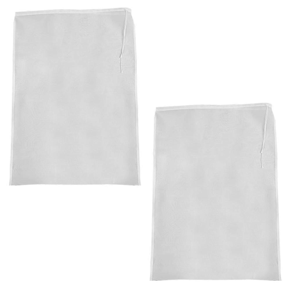 2pcs Mesh Filter Bags with Drawstring for Straining Fruit Vegetable and Wine