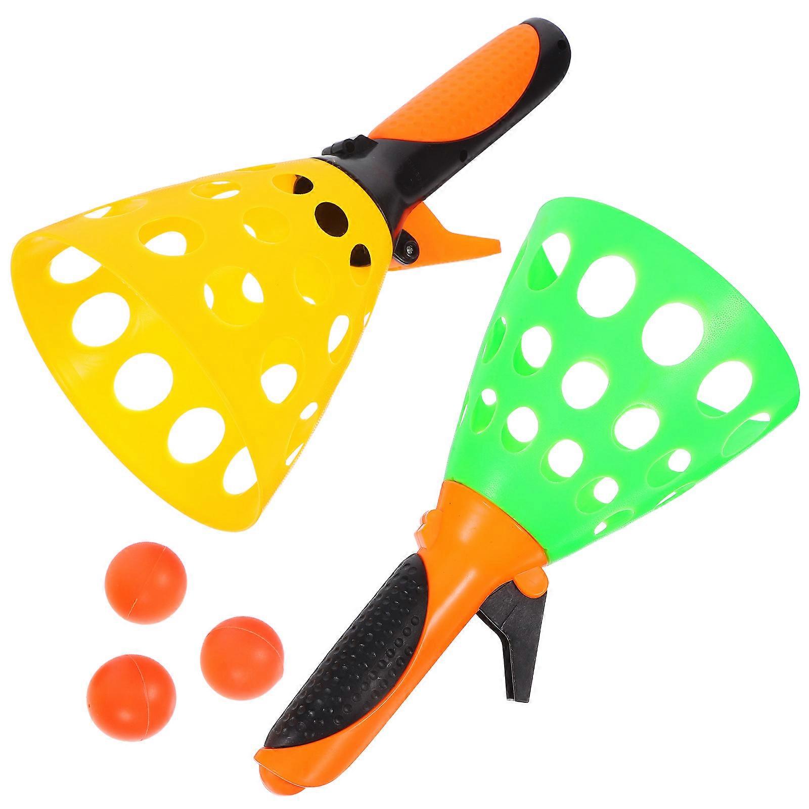 Click & Catch Ball Game Set for Kids – 5pcs Outdoor Parent Child Toy with Handheld Launchers & Balls, Lightweight & Portable, Perfect for Garden,
