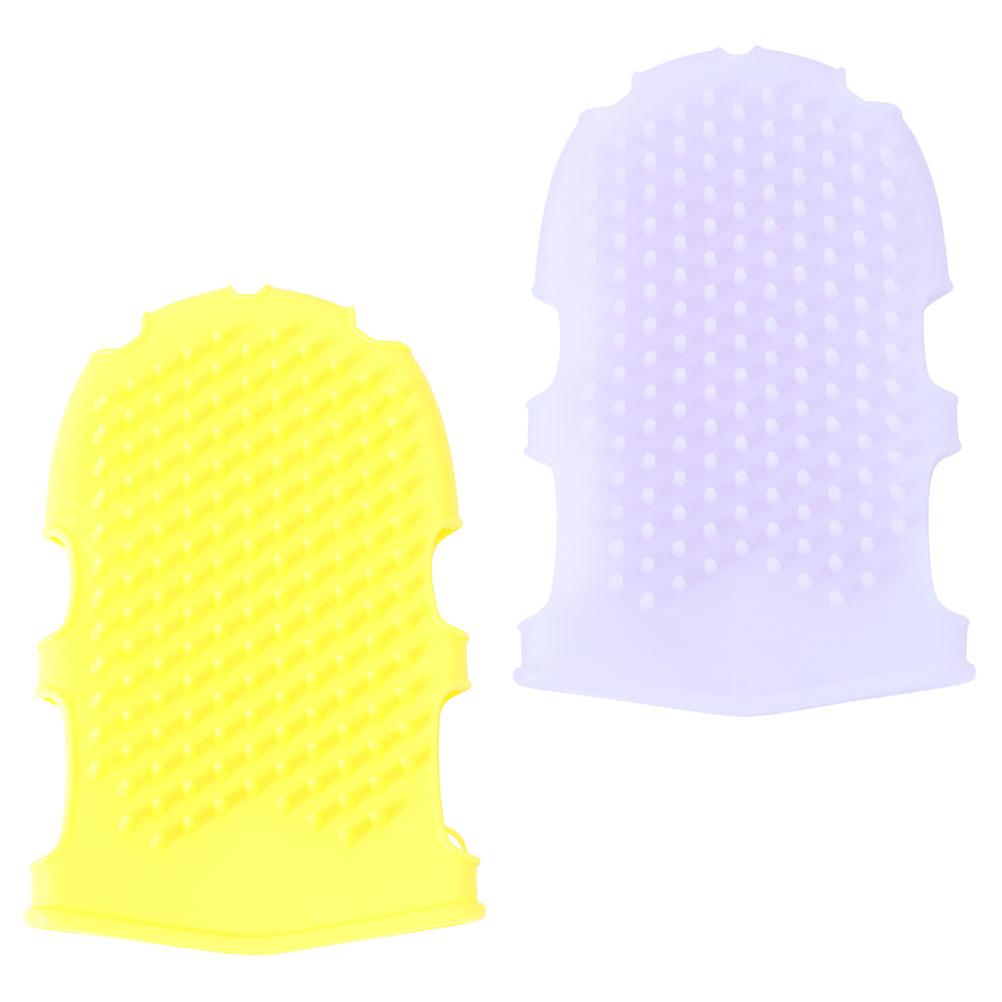 Shower Glove Mitts Silicone Bath Exfoliator for Deep Cleaning 2Pcs