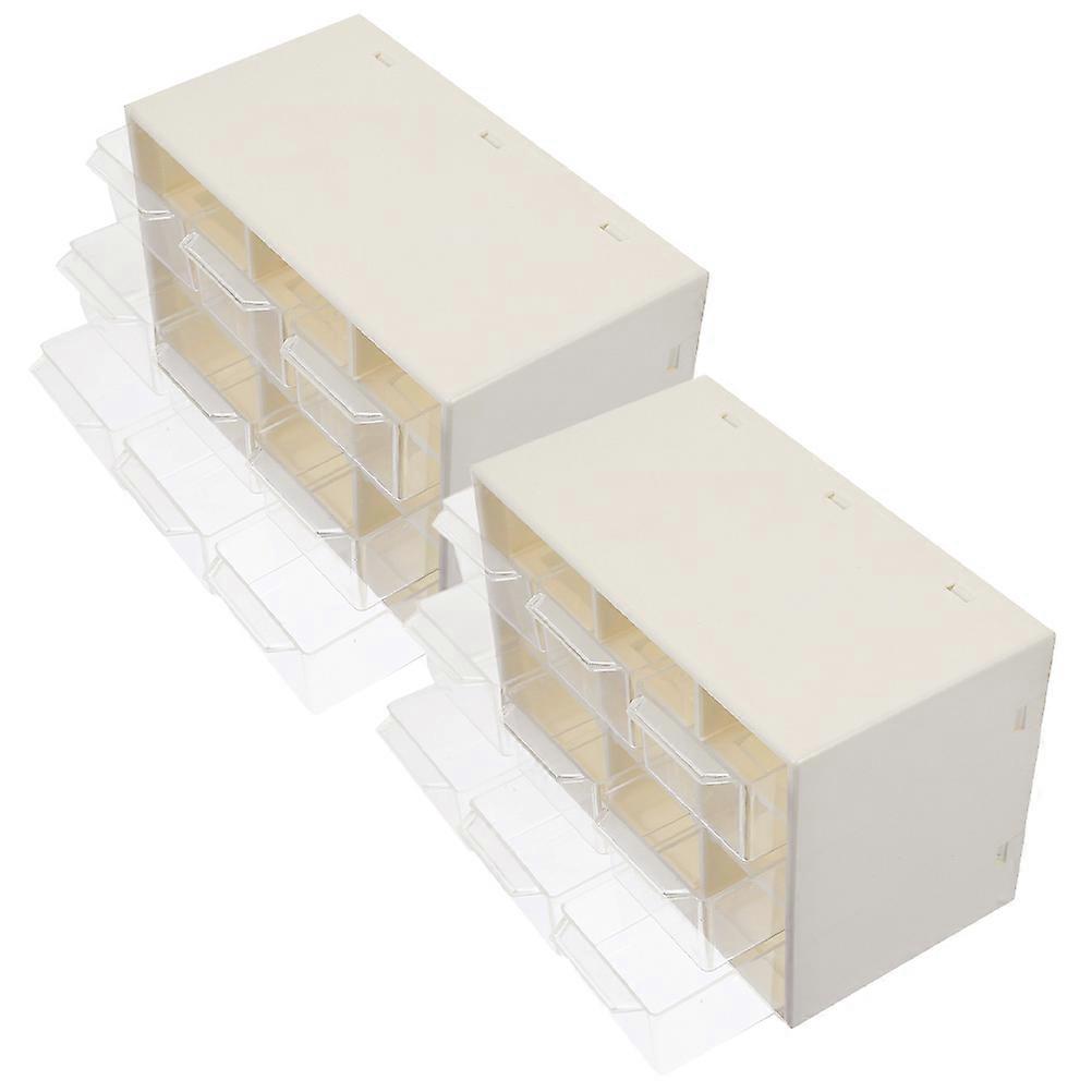 Stackable Drawer Storage Box Multifunctional Desktop Organizer for Jewelry, Crafts & Office Supplies, Easy Clean Design for Home & Office