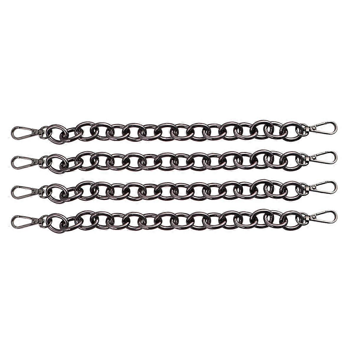 Aluminum Chain Bag Chains for Handbag Replacements 4Pcs Dark Brown