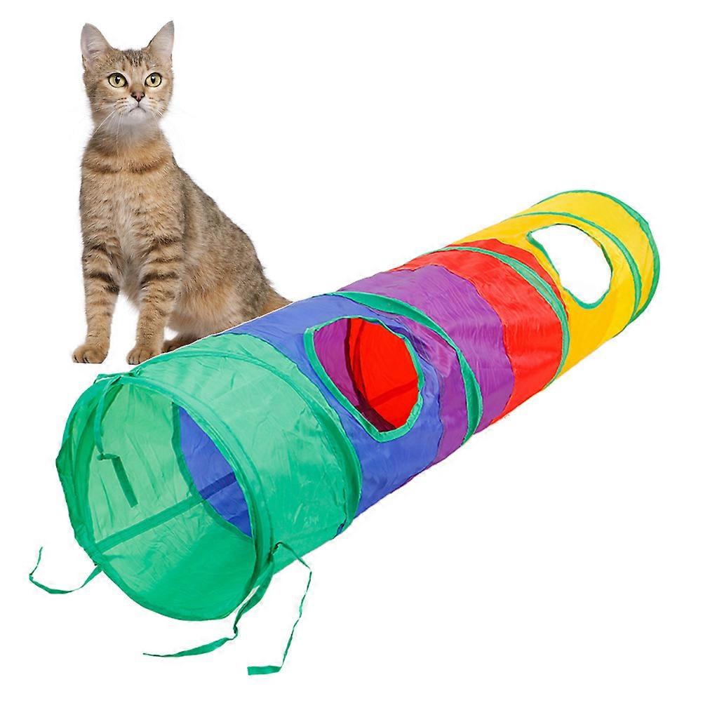 Portative Cat Tunnel Toy For Cats Dogs Kittens Puppies Rabbits And Other Small Pets Multi For 1Pack