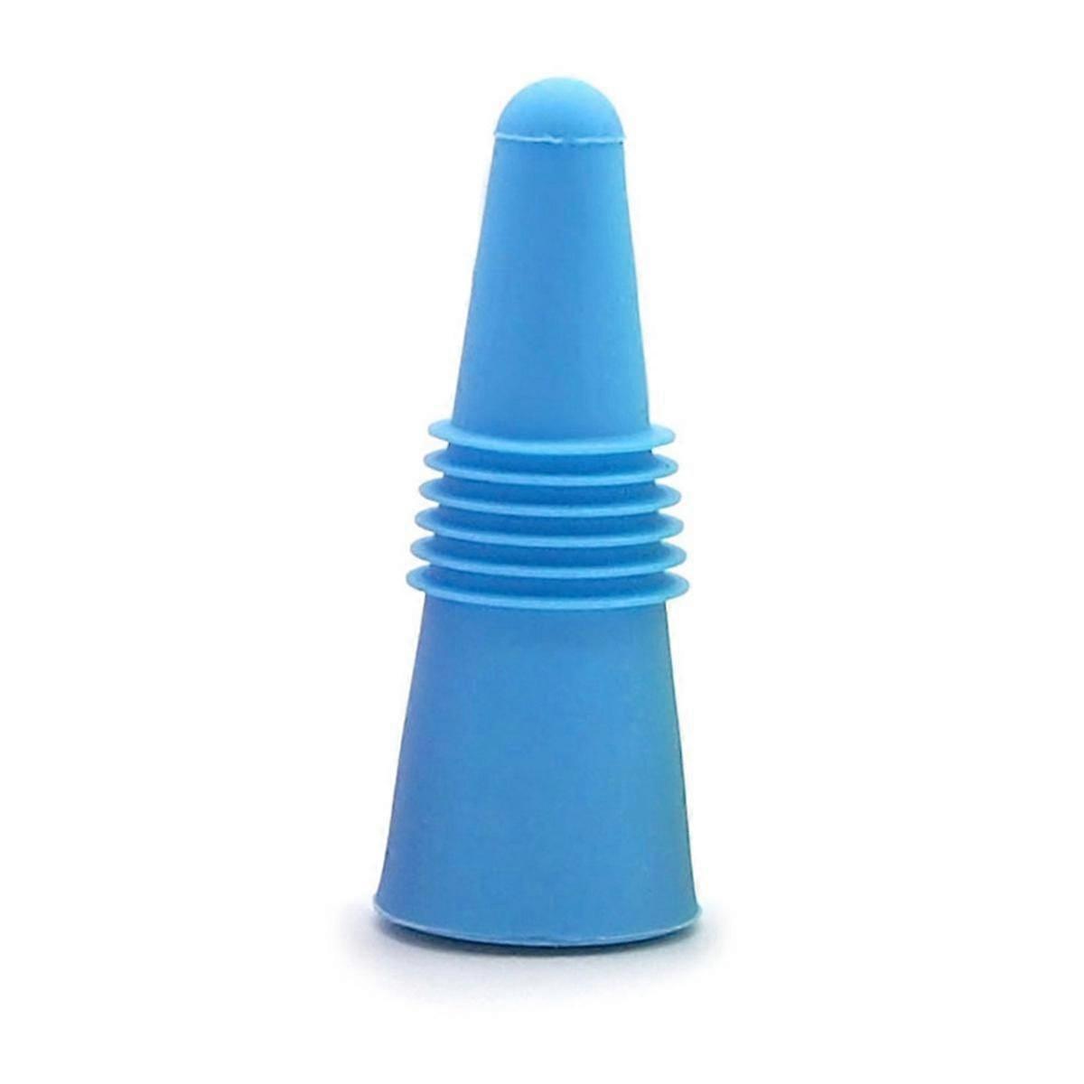 Wine Stoppers for Wine Bottles, Silicone Wine Stopper and Beverage Bottle Stoppers Blue