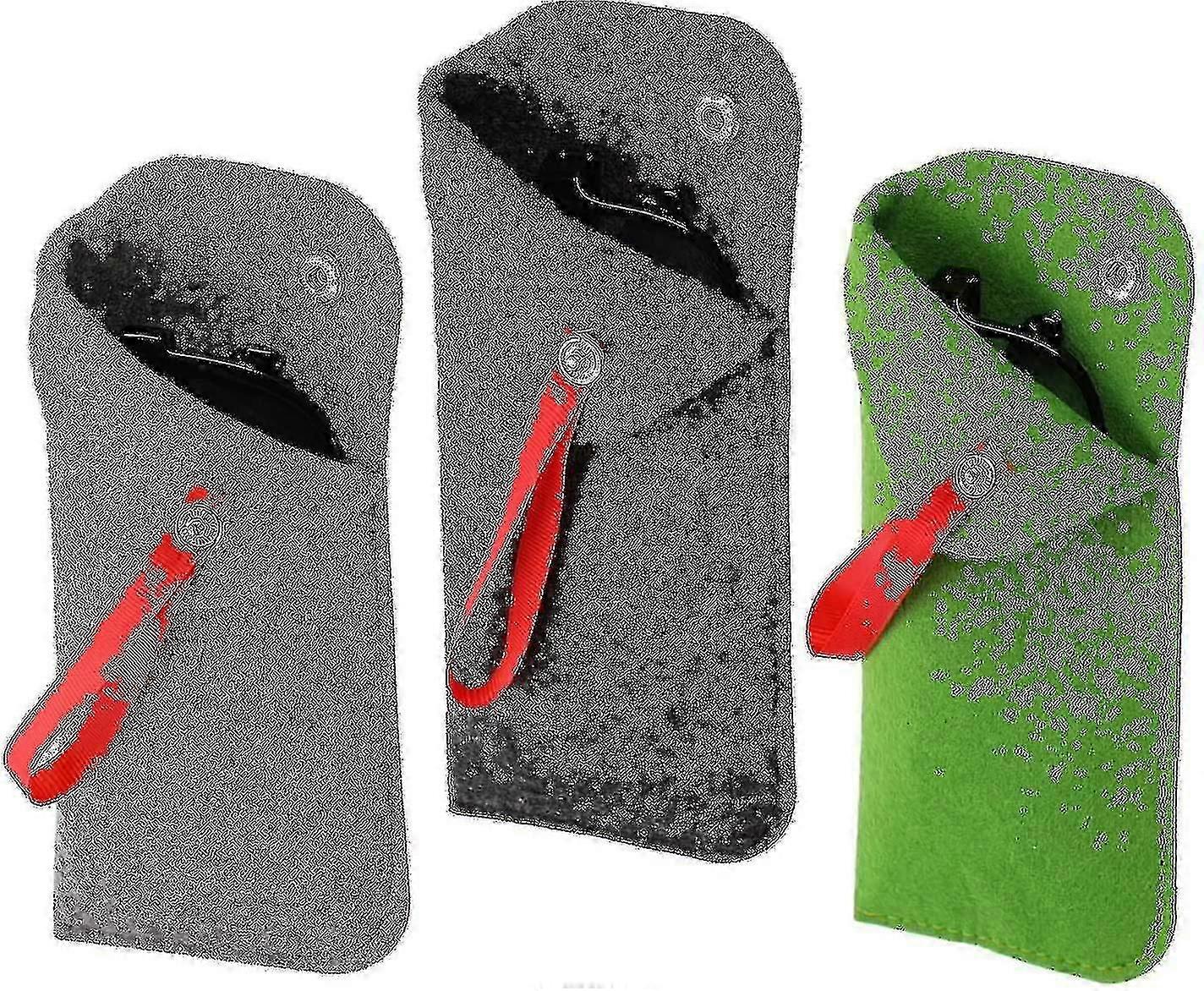 3 Soft Eyewear Cases, Felt Portable Travel Slide In Eyewear Cases