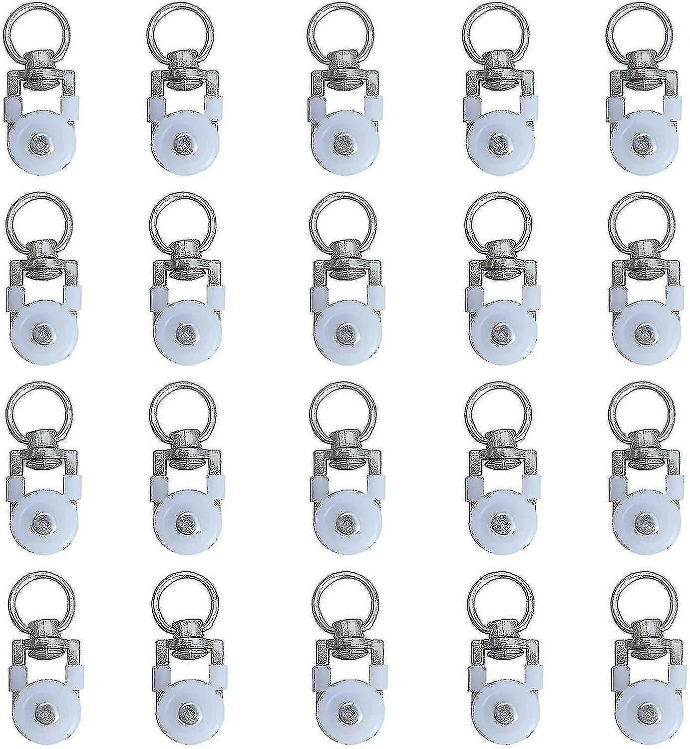 20pcs Silent Curtain Track Rollers for Window Treatment