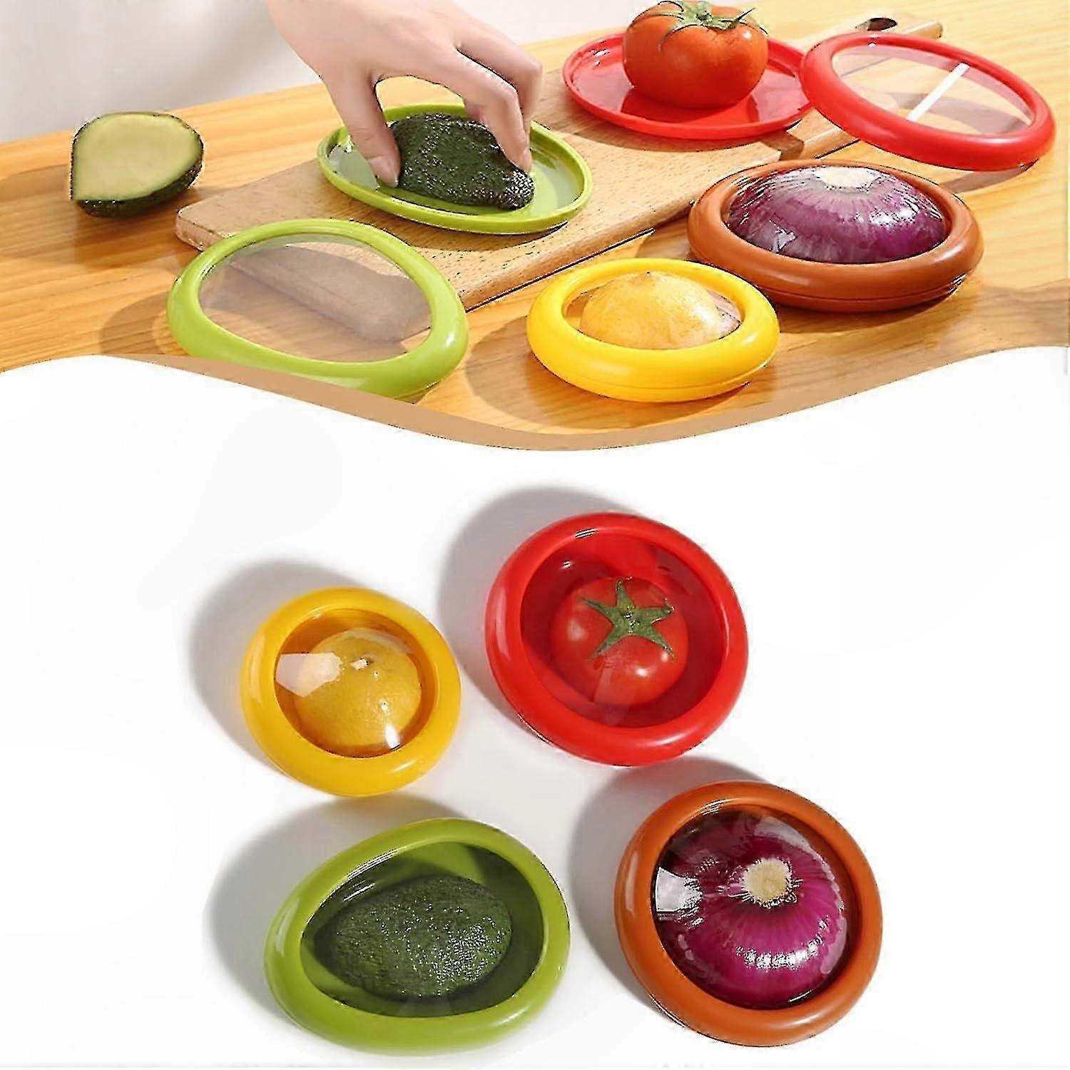 Food Storage Container with ABS Lid, Reusable Silicone Box for Fruits and Vegetables