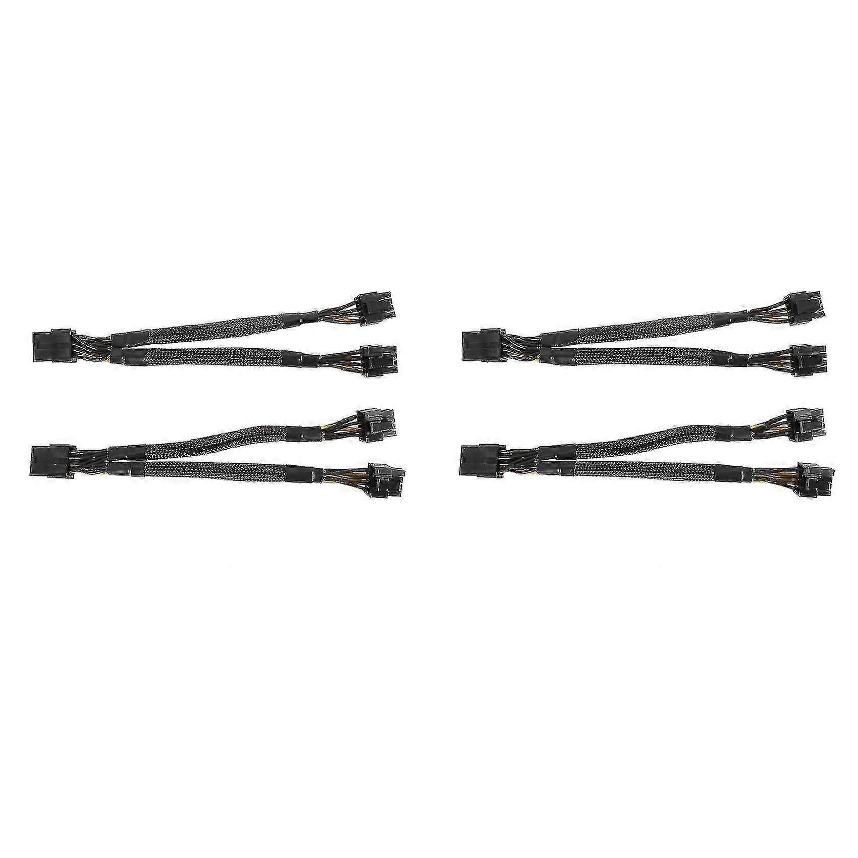 Pre 4ks Gpu Pcie 8 kolíkov samica na duálny 2x 8 kolíkov (6 + 2) samec Pci Express napájací adaptér opletený Y-rozbočovač