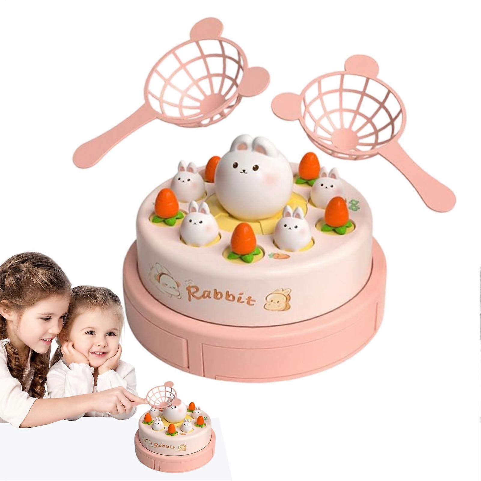 Pop Out Catch Game Bunny Musical Toy - Portable Interactive Activity for Carnival Beach Classroom Travel for Kids