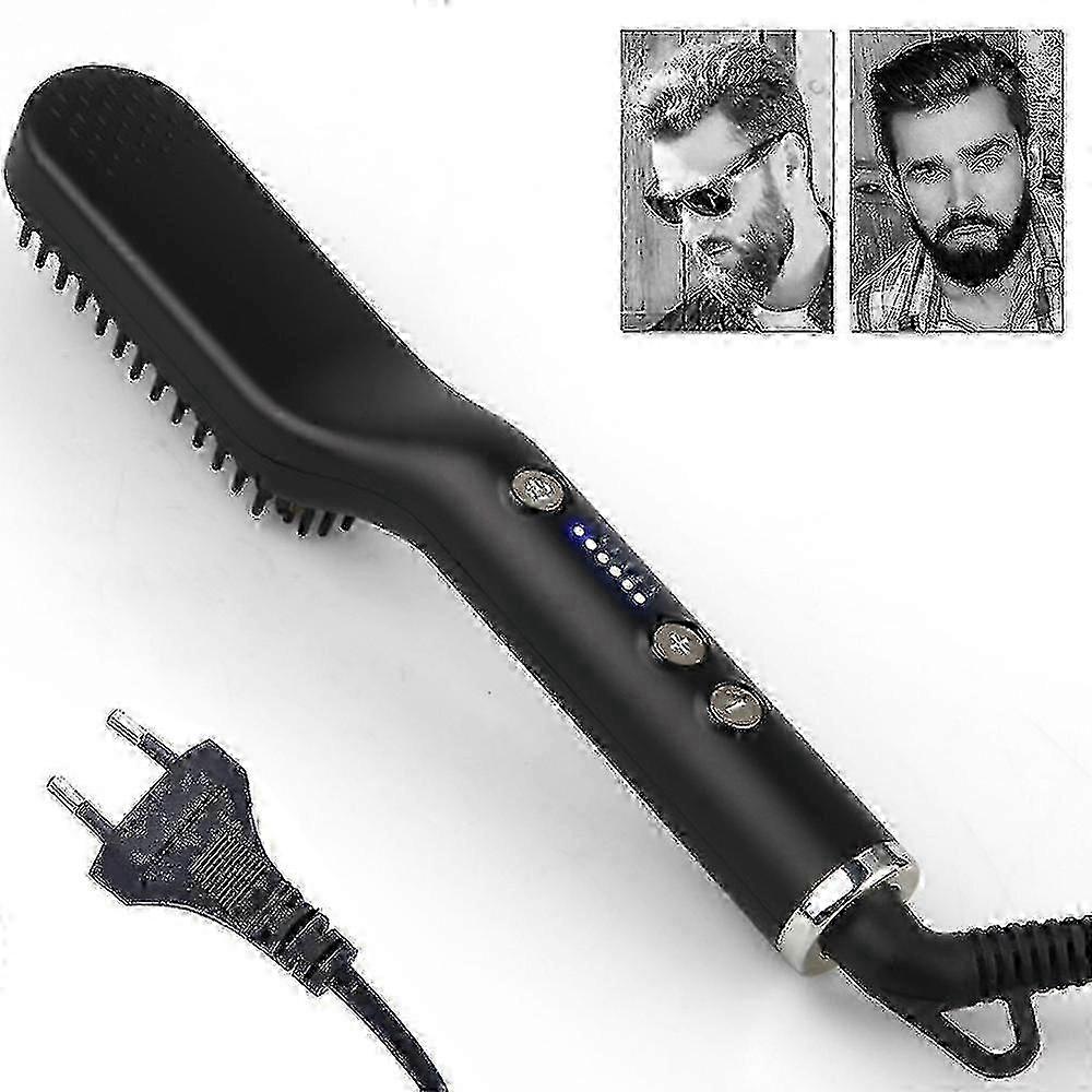 Xox-premium Men's Beard Straightener - Advanced Ionic Heating Comb, Heated Straightener for Beards and Mustaches, Styling Tool for Coarse Hair Types