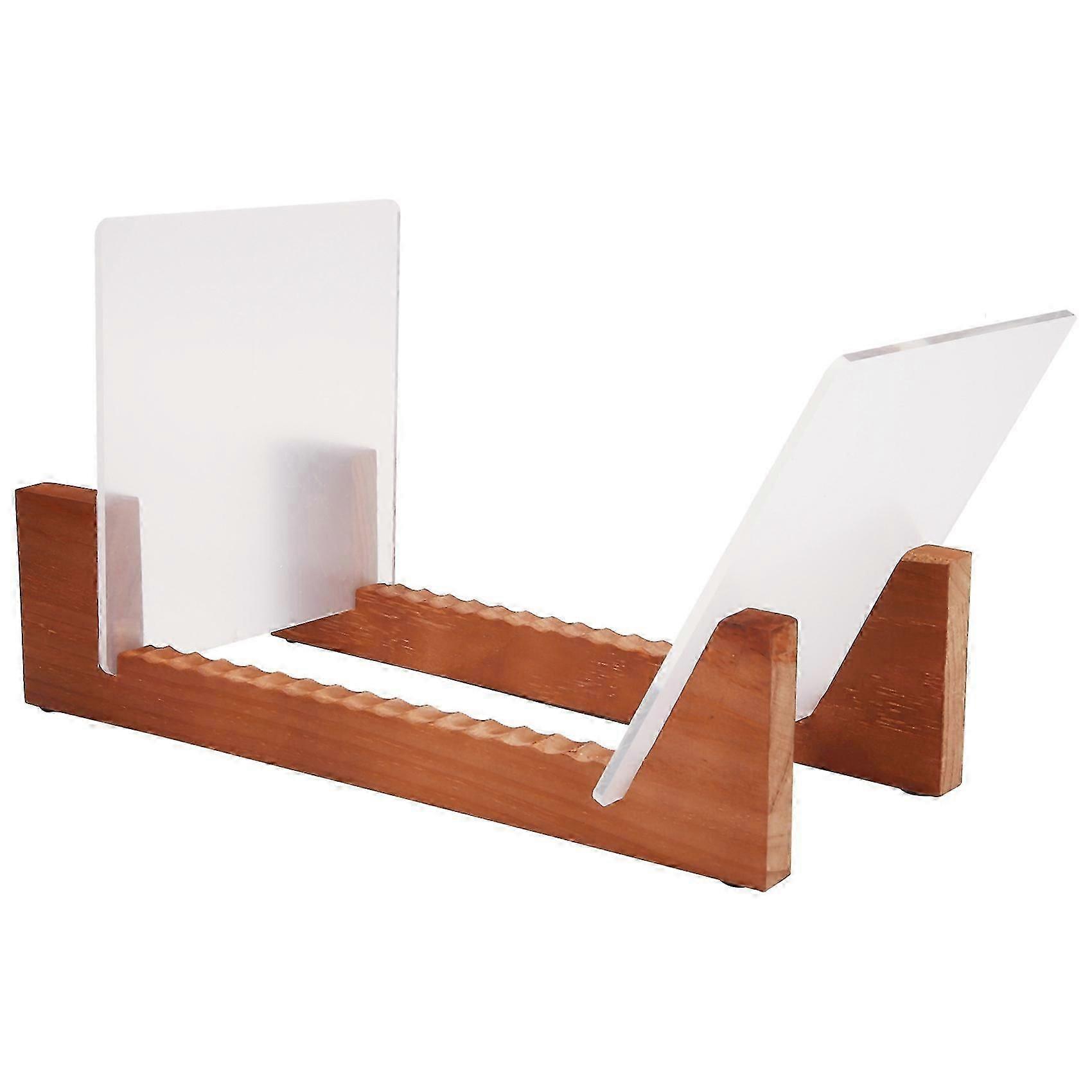 2Pcs Vinyl Record Storage Holder - Acrylic Ends - Display Your and in This Modern Portable Rack Uni